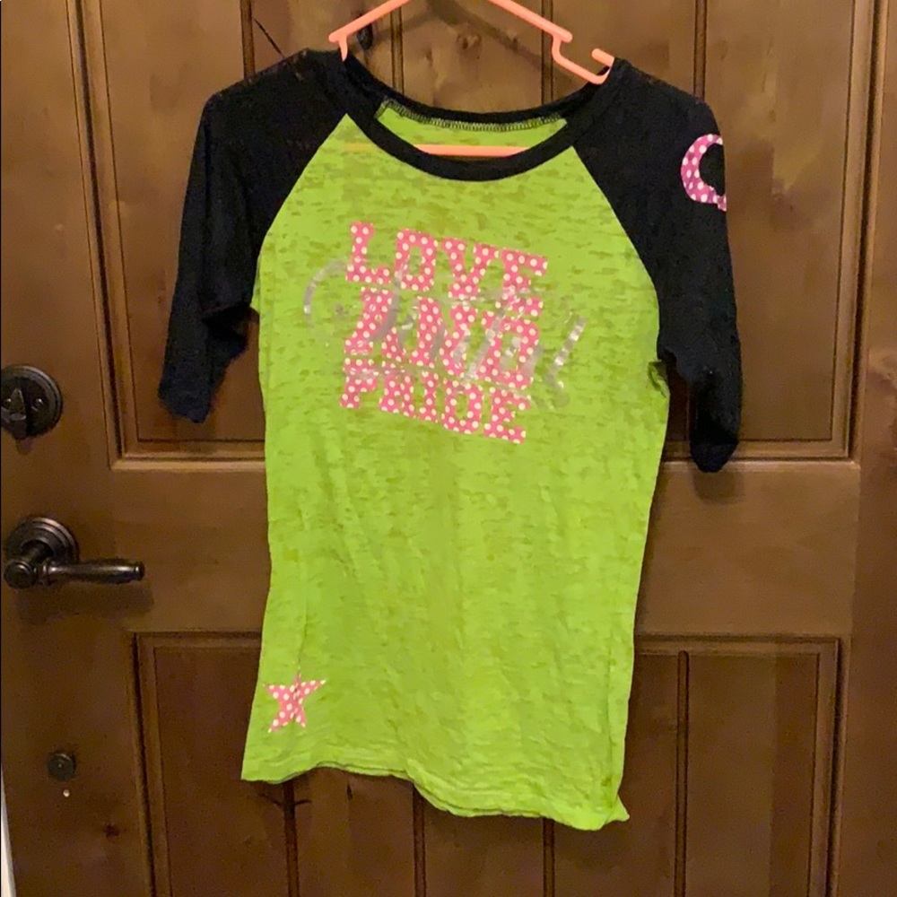 Sinful skull distressed 3/4 sleeve shirt